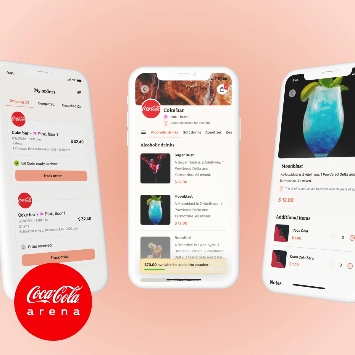 Coca-Cola Arena mobile ordering product